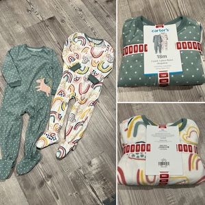 Carters 2-Pack 1-Piece Fleece Footie Pajamas